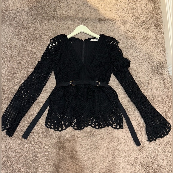 Self-Portrait Sweaters - Black Self -Portrait Sweater Shirt